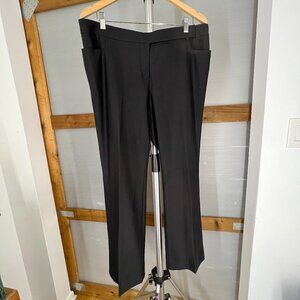 Akris Punto Black Wool Straight‎ Leg Trouser Pants Sz 16